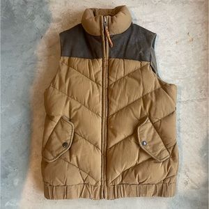 Filson Cascade Down Vest with Deerskin Antique XS